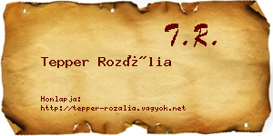 Tepper Rozália névjegykártya
