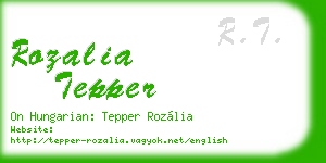 rozalia tepper business card