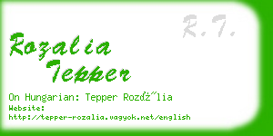 rozalia tepper business card
